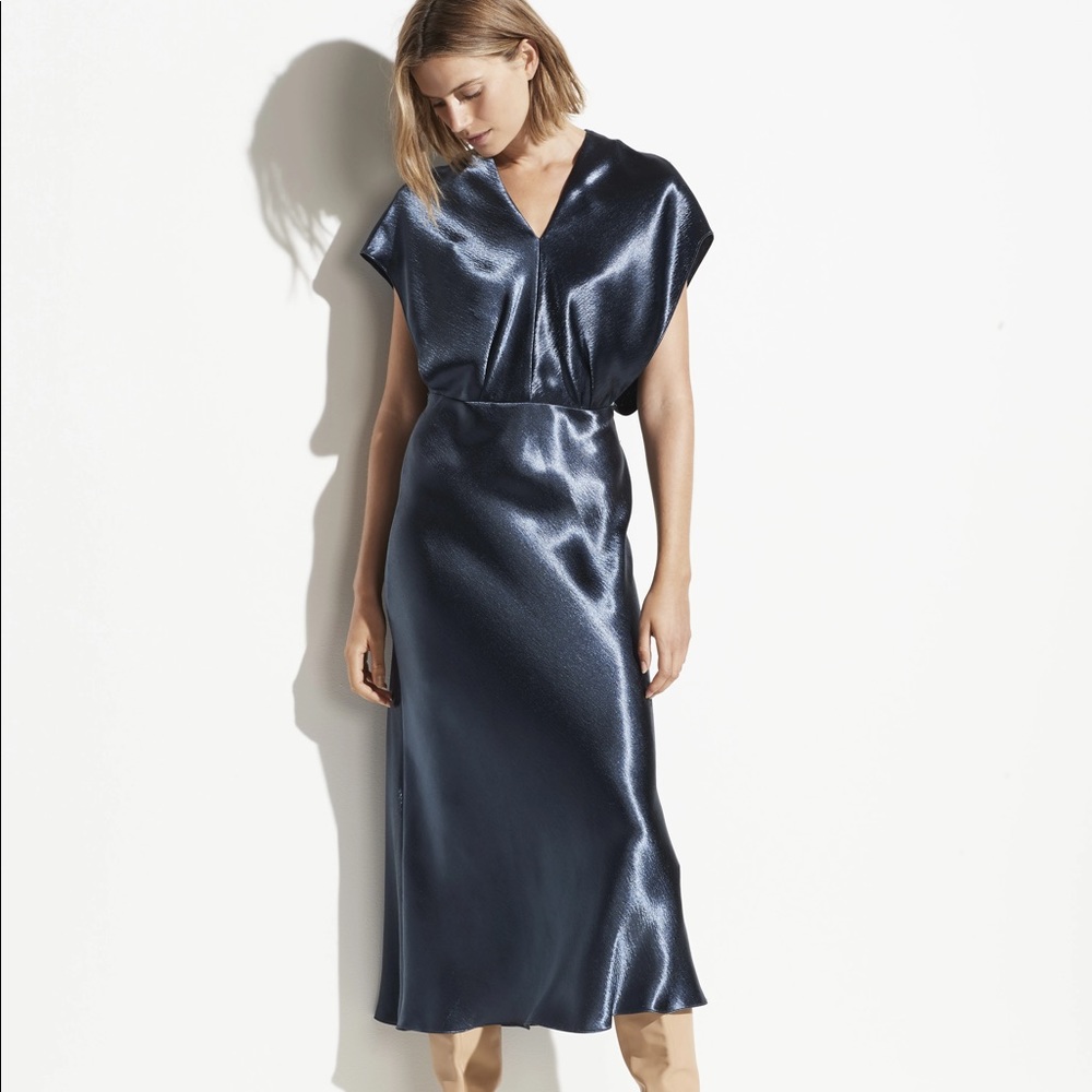 Vince Hammered Satin Dress - sz 0